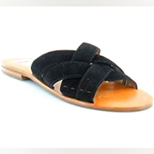 Frye Suede Carla Criss Cross Open Toe Sandals